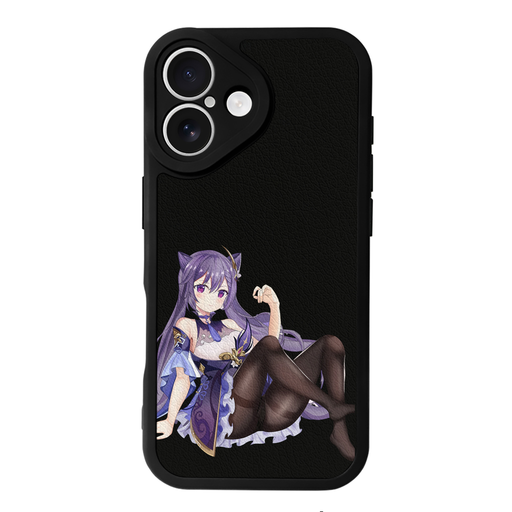 げんし神 刻晴 こくせい genshin Kokusei 【iPhone 16シリーズ対応】シリコンスマホケース（レザー調） 材質：シリコン